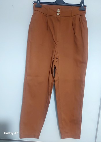 Kahverengi Kadın Süet Pantolon - Görsel 4