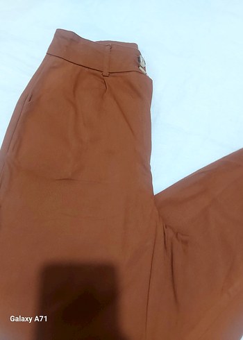 Kahverengi Kadın Süet Pantolon - Görsel 2