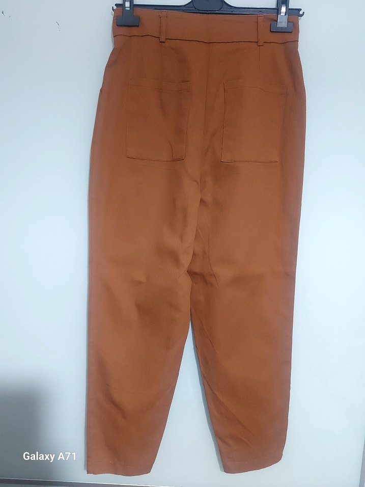 Kahverengi Kadın Süet Pantolon - Görsel 3