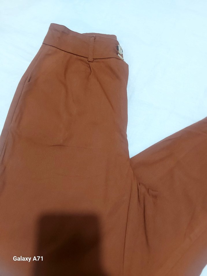 Kahverengi Kadın Süet Pantolon - Görsel 2