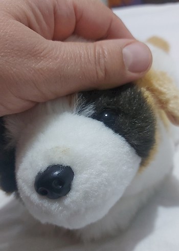 Beyaz ve Pastel Renkli Peluş Köpek Oyuncak - Görsel 2