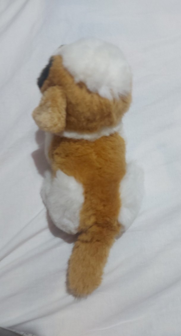 Beyaz ve Pastel Renkli Peluş Köpek Oyuncak - Görsel 3