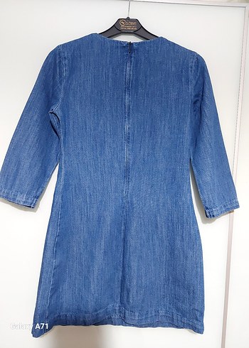 Mavi Denim Midi Kadın Elbise - Görsel 3