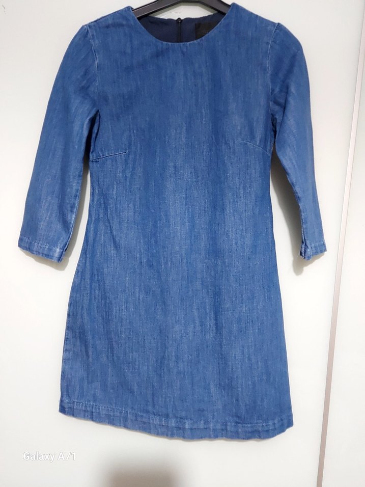 Mavi Denim Midi Kadın Elbise - Görsel 4