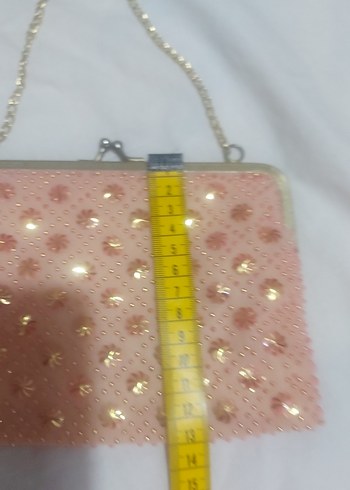 Pembe Vintage İşlemeli Boncuklu Kadın Çanta - Görsel 6