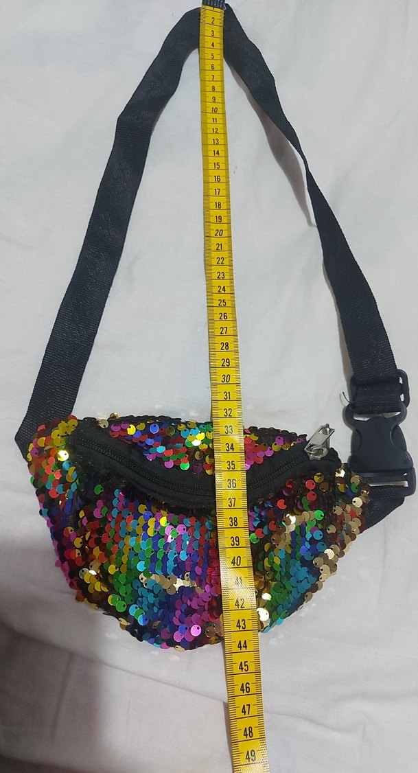 Renkli Payetli Kız Çocuk Bel Çantası - Görsel 4