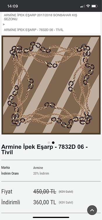 Armine Twill Eşarp