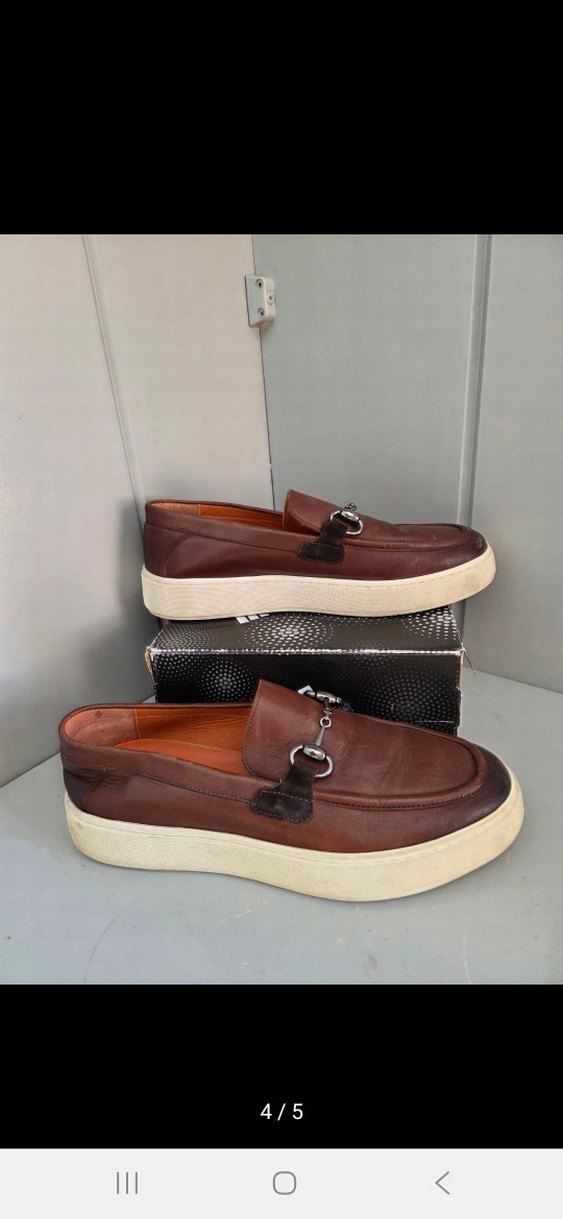 Kahverengi Deri Platform Topuklu erkek Ayakkabı - Görsel 4