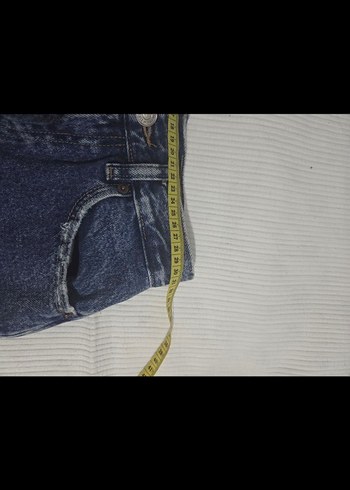 Kadın Mavi Yırtık Bol Kesim Kot Pantolon - Görsel 6