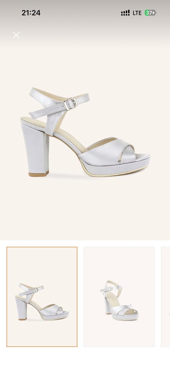 Beyaz Platform Topuklu Kadın Abiye Ayakkabı - Görsel 4