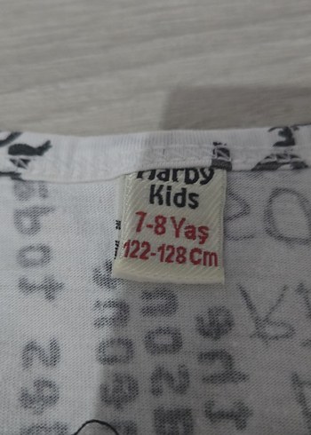 7 Yaş Beden gri Renk Erkek Gri Baskılı Kısa Kollu Tişört