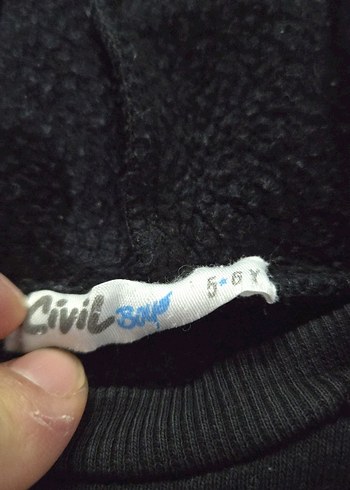 Kapüşonlu Siyah Erkek Çocuk Sweatshirt - Görsel 4