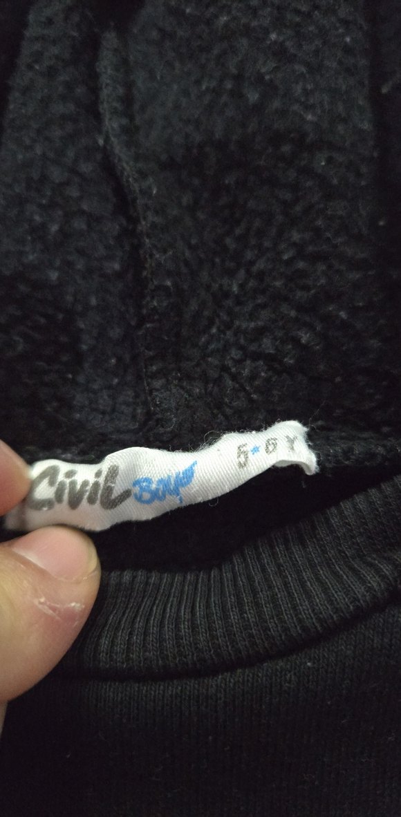 Kapüşonlu Siyah Erkek Çocuk Sweatshirt - Görsel 4