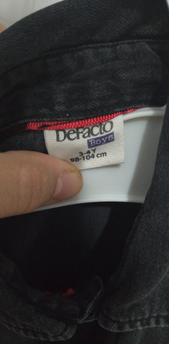 Erkek Çocuk Gri Denim Gömlek - Görsel 4