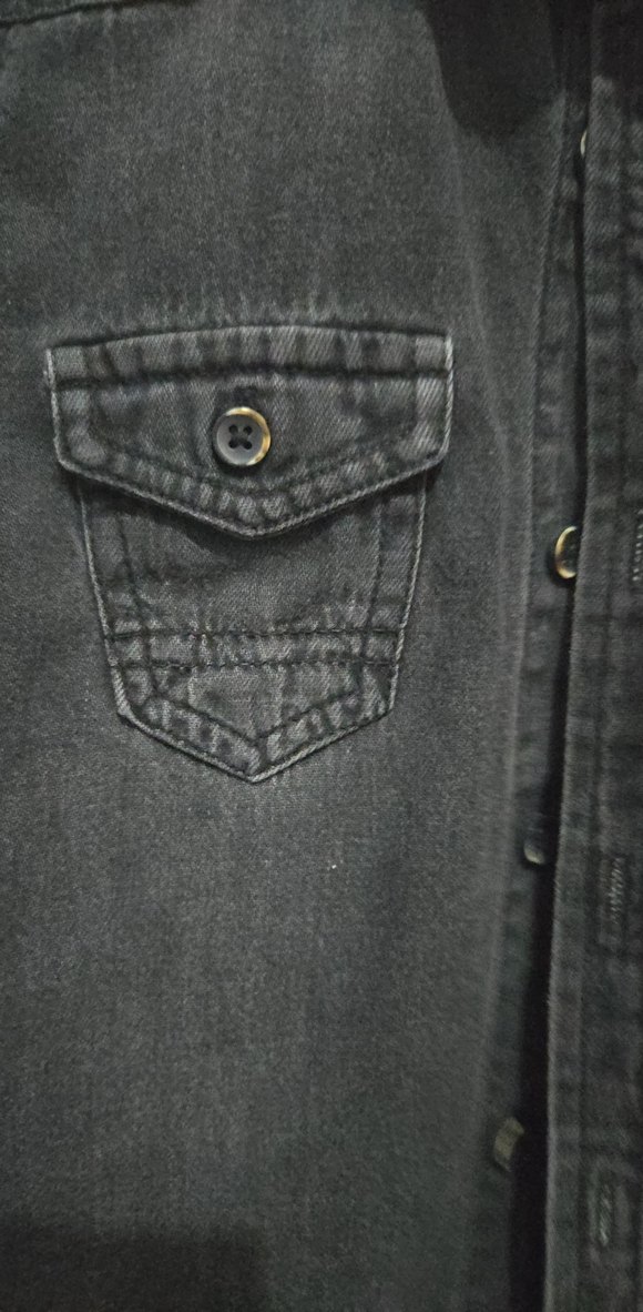 Erkek Çocuk Gri Denim Gömlek - Görsel 2