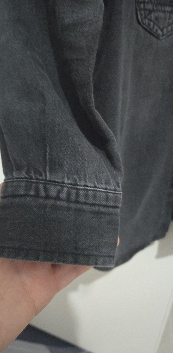 Erkek Çocuk Gri Denim Gömlek - Görsel 3