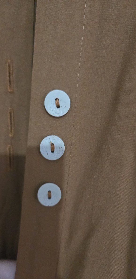 Kadın taba Keten Uzun Düğmeli Tunik - Görsel 4