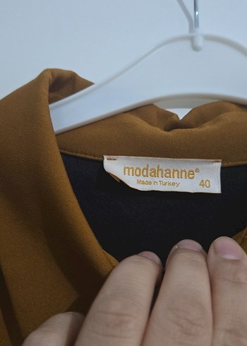 Düğmeli Camel kalın Uzun Kaban - Görsel 4