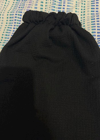 Kadın Siyah Piliseli Geniş Kesim Pantolon - Görsel 4