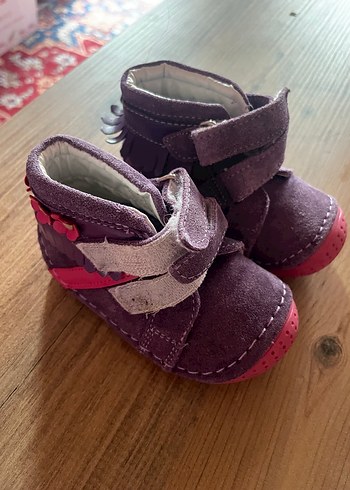 Mor Süet Kız Çocuk Botu Velcro Kapatma - Görsel 3
