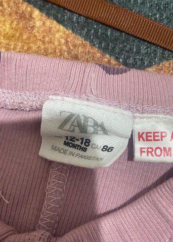 Kız Çocuk Puantiyeli ve Düz Tayt Seti - Görsel 2