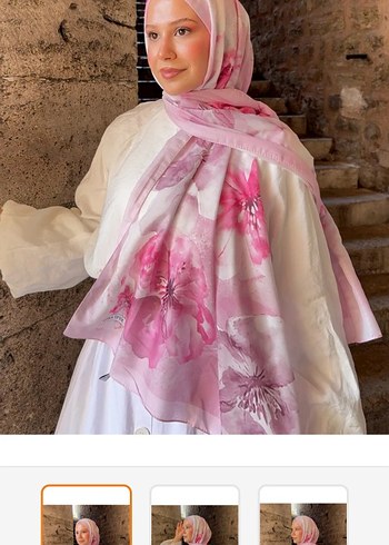 Pembe İpek Dokulu Bohem Kadın Şal