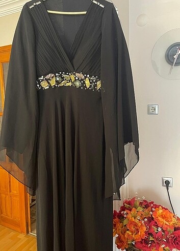 48 Beden siyah Renk Siyah Elbise