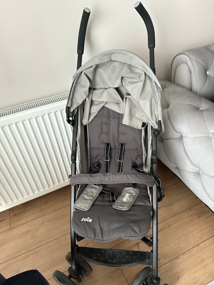 Gri Joie baston bebek arabası çok iyi durumda - Görsel 4