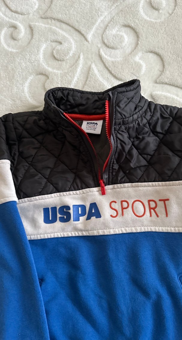 Erkek Çocuk Mavi Fermuarlı Sweatshirt 6/7 yaş - Görsel 3