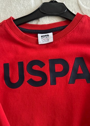 Koyu Kırmızı USPA Erkek çocuk Sweatshirt 6/7 yaş - Görsel 3