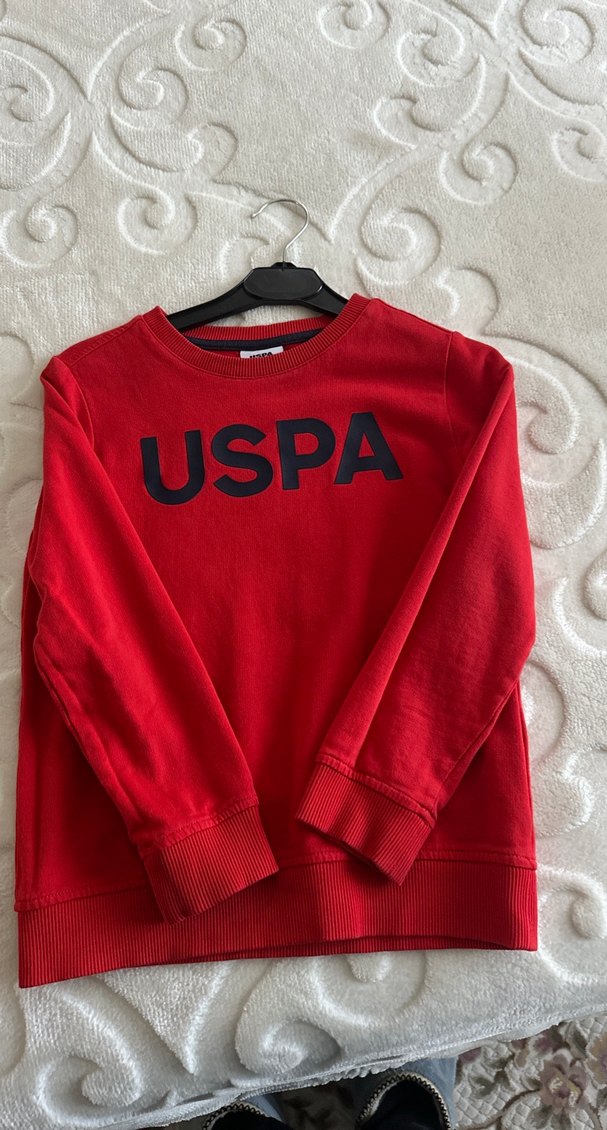 Koyu Kırmızı USPA Erkek çocuk Sweatshirt 6/7 yaş - Görsel 2