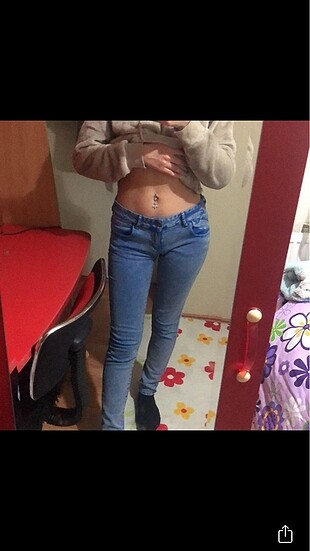 Pull and Bear mavi jean pantolon