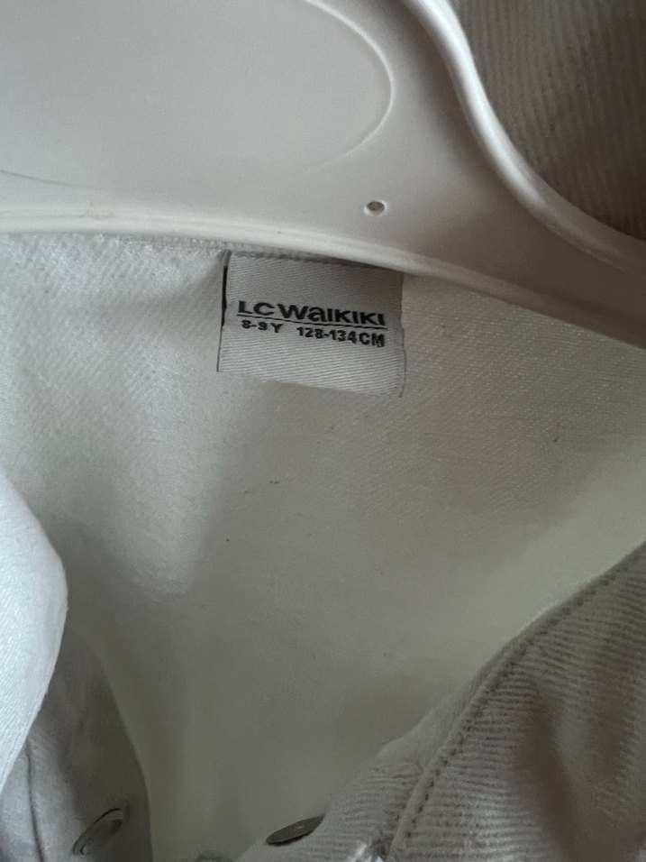 Düğmeli Kısa Kollu Beyaz Kız cocuk Tulum - Görsel 3