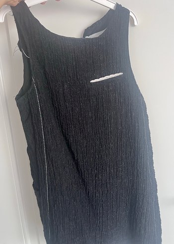 Zara Siyah Yüksek Yakalı Kolsuz Elbise - Görsel 2