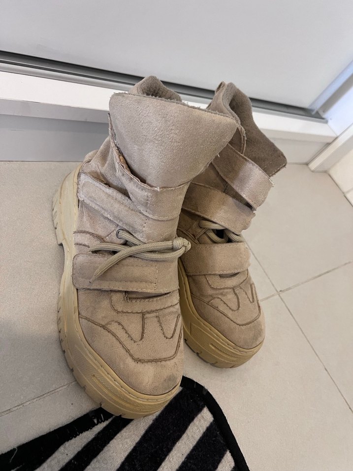 Bej Süet Kadın Dolgu Topuklu Bot - Görsel 2