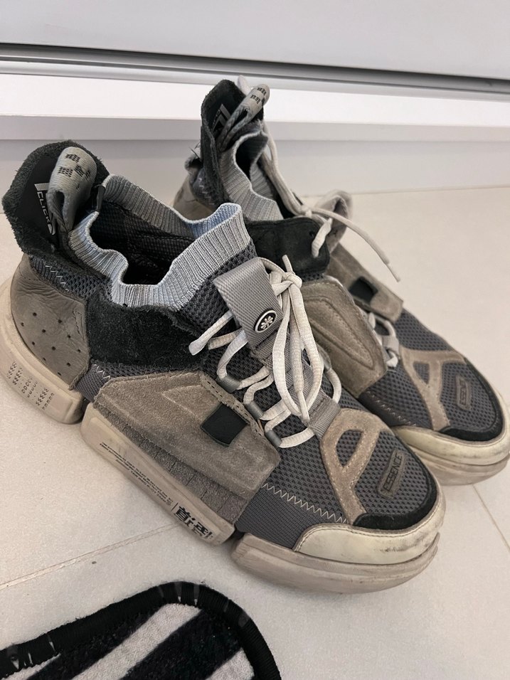 Gri Bağcıklı Sokak Stili erkek Spor Ayakkabı - Görsel 2