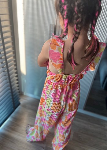 Çok Renkli Bağlamalı Kız Tulum