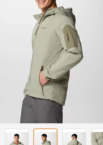 Columbia Kapüşonlu Bej Erkek Mont - Görsel 4