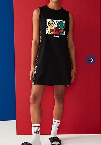 l Beden Penti Keith Haring gecelik ve elbise