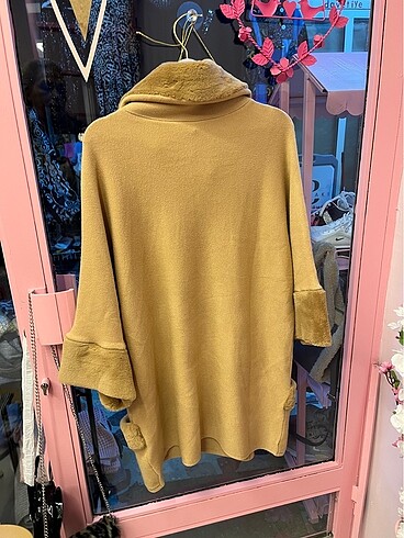 universal Beden camel Renk Bebe yaka hırka