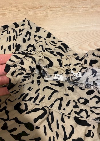 Kadın Bej Desenli Rahat Kumaş Pantolon Xs - Görsel 12