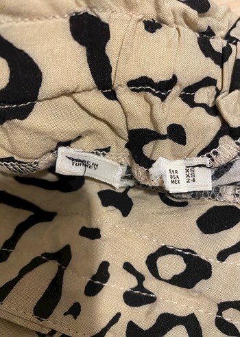 Kadın Bej Desenli Rahat Kumaş Pantolon Xs - Görsel 4