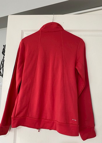 Pembe Fermuarlı Adidas Climalite Spor Ceket S - Görsel 3