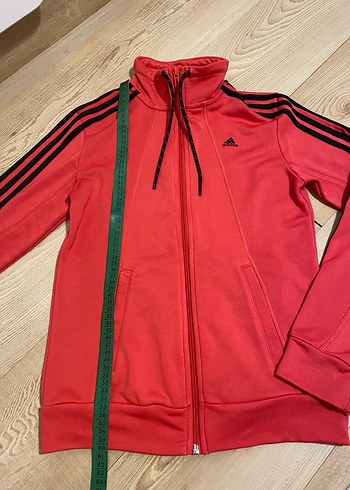Pembe Fermuarlı Adidas Climalite Spor Ceket S - Görsel 6