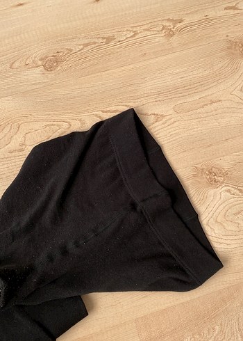 Termal Düz Siyah Kadın Tayt S - Görsel 2