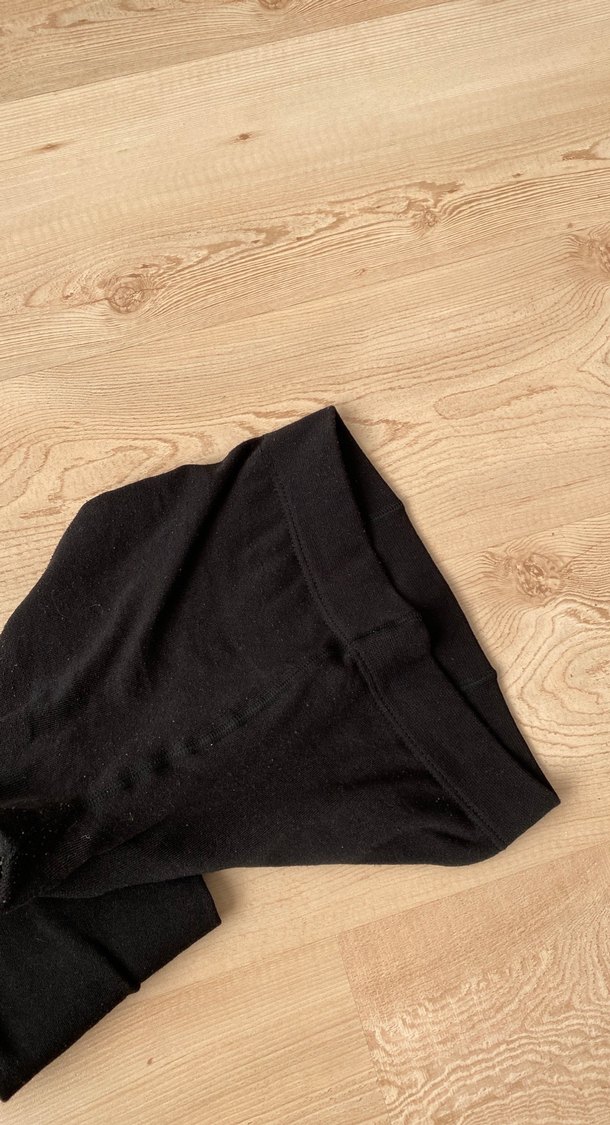 Termal Düz Siyah Kadın Tayt S - Görsel 2