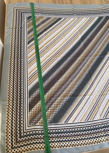 Gri Desenli Bohem Kadın Eşarp - Görsel 5