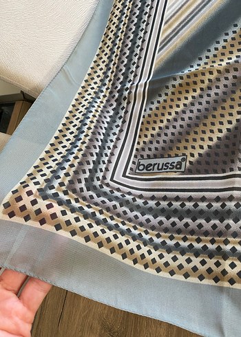 Gri Desenli Bohem Kadın Eşarp - Görsel 6