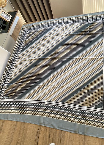 Gri Desenli Bohem Kadın Eşarp - Görsel 4