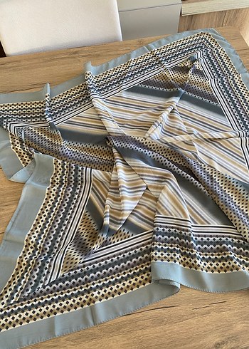 Gri Desenli Bohem Kadın Eşarp - Görsel 8